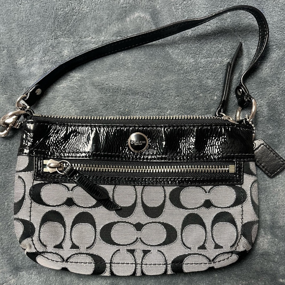 Coach Black and Gray Women's clutch bag